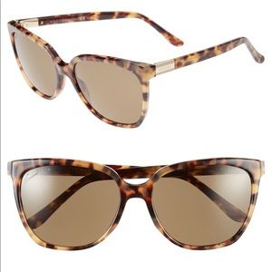 GUCCI 57mm Polarized Retro Sunglasses